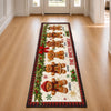 Custom Gingerbread Runner Rug - Personalized Christmas Birthday Gifts For Mom, Dad, Brother, Sister - Our Sweet Family Lives Here