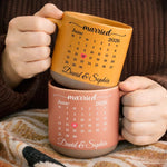 Custom First Christmas Pottery Mug - Personalized  Anniversary Christmas Wedding Gifts For Husband And Wife, Him And Her - Forever Our Special Date