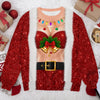Custom Funny Ugly Sweatshirt - Personalized Christmas Birthday Gifts For Wife, Daughter, Besties, Sisters, Granddaughter, Grandma, Mom, Yourself - Santa's Cheekiest Helper