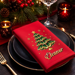 Custom Cotton Napkin - Personalized Christmas Birthday Gifts For Mom, Dad, Brother, Sister - Let The Good Cheer Begin