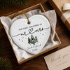 Custom Mr Mrs Ceramic Ornament - Personalized Christmas First Christmas Keepsake Gifts For Husband And Wife - Love Found In The Tide