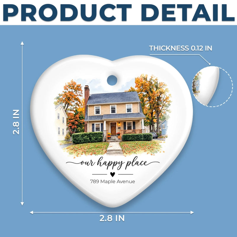 Custom New Home Ceramic Ornament - Personalized Anniversary Christmas Newly Wed Gifts For Husband And Wife, Him And Her - Love You As Always