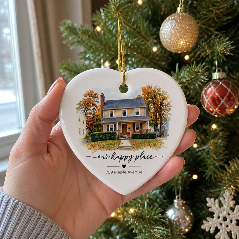 Custom New Home Ceramic Ornament - Personalized Anniversary Christmas Newly Wed Gifts For Husband And Wife, Him And Her - Love You As Always