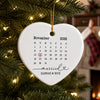 Custom Wedding Date Ceramic Ornament - Personalized Calendar Gift, First Christmas Married Keepsake For Husband And Wife, Him And Her - Love You As Always