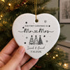 Custom Mr & Mrs Ceramic Ornament - Personalized First Holiday Married Keepsake, First Christmas Married Gift For Husband And Wife - Love You As Always