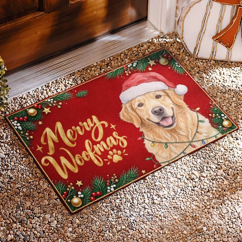 Custom Photo Home Decor Decorative Mat - Personalized  Christmas Birthday Gifts For Dog Cat Lovers, Dog Dad And Mom, Cat Owners - Have A Pawsome Christmas