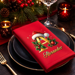 Custom Cotton Napkin - Personalized Christmas Birthday Gifts For Mom, Dad, Brother, Sister - Warm Hearts Winter Nights