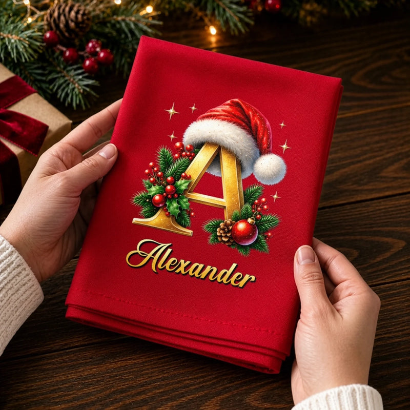Custom Cotton Napkin - Personalized Christmas Birthday Gifts For Mom, Dad, Brother, Sister - Warm Hearts Winter Nights