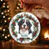Custom Photo Ceramic Ornament - Personalized Pet Christmas Memorial Sympathy Gifts For Dogs, Cats - My Faithful Friend