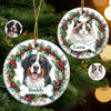Custom Photo Ceramic Ornament - Personalized Pet Christmas Memorial Sympathy Gifts For Dogs, Cats - My Faithful Friend