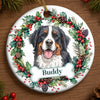 Custom Photo Ceramic Ornament - Personalized Pet Christmas Memorial Sympathy Gifts For Dogs, Cats - My Faithful Friend
