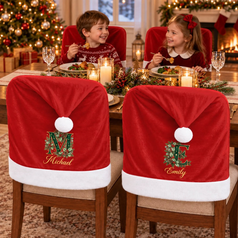 Custom Chair Cover - Personalized Christmas Birthday Gifts For Mom, Dad, Brother, Sister - Twinkle Bright Celebrate Tonight