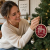 Custom Scrabble Wood Ornament - Personalized Christmas Birthday Gifts For Grandma, Grandpa, Mom, Dad - Love Spelled The Family Way