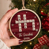 Custom Scrabble Wood Ornament - Personalized Christmas Birthday Gifts For Grandma, Grandpa, Mom, Dad - Love Spelled The Family Way