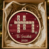Custom Scrabble Wood Ornament - Personalized Christmas Birthday Gifts For Grandma, Grandpa, Mom, Dad - Love Spelled The Family Way