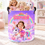Custom Photo Laundry Basket - Personalized Birthday Gifts For Kids - Sweet As A Fairytale