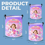 Custom Photo Laundry Basket - Personalized Birthday Gifts For Kids - Sweet As A Fairytale