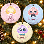 Custom Ceramic Ornament - Personalized Christmas Birthday Gifts For Kids - Little Dumpling Big Joy