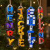 Custom Letter Wooden Ornament - Personalized Christmas Birthday Gifts For Mom, Dad, Brother, Sister, Kids, Sports Fans, Sports Lovers - Level Up Your Daily Fun