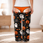 Custom Pajama Pants - Personalized Halloween Gifts For Wife, Daughter, Besties, Sisters, Granddaughter, Grandma, Mom, Yourself - Unapologetically Spooky Today