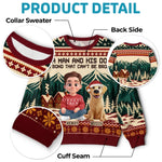 Custom Ugly Sweatshirt - Personalized Christmas Birthday Gifts For Dog Cat Lovers, Dog Dad And Mom, Cat Owners - Forever My Favorite Buddy