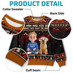 Custom Ugly Sweatshirt - Personalized Christmas Birthday Gifts For Dog Cat Lovers, Dog Dad And Mom, Cat Owners - Merry Vibes, Happy Paws