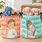 Custom Laundry Basket - Personalized Birthday Gifts For Kids - Shine Bright Like A Star