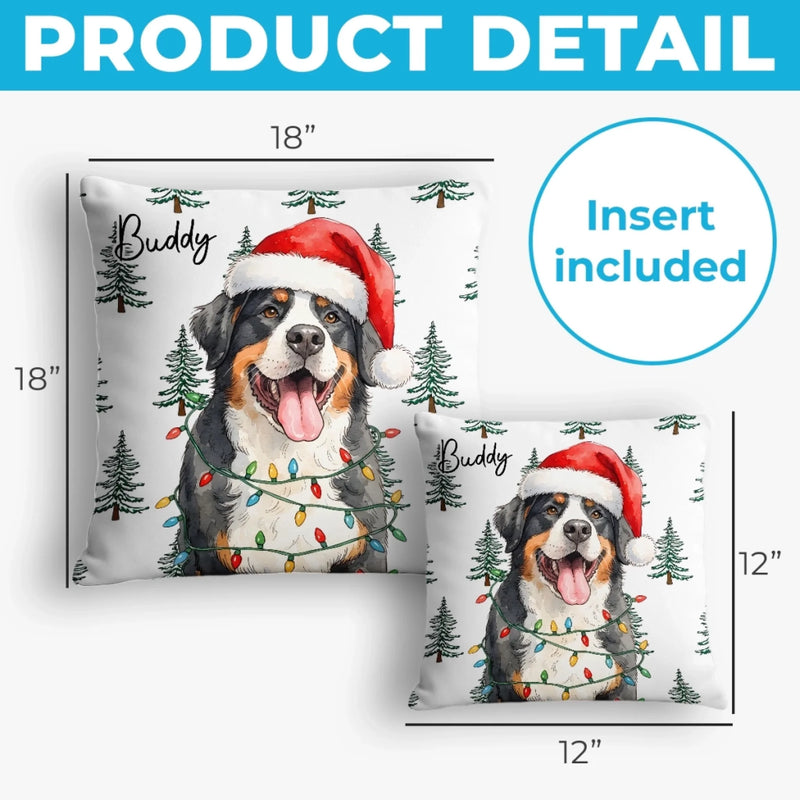 Custom Photo Pillow - Personalized Christmas Birthday Gifts For Dog Cat Lovers, Dog Dad And Mom, Cat Owners - Santa’s Favorite Furry Friend