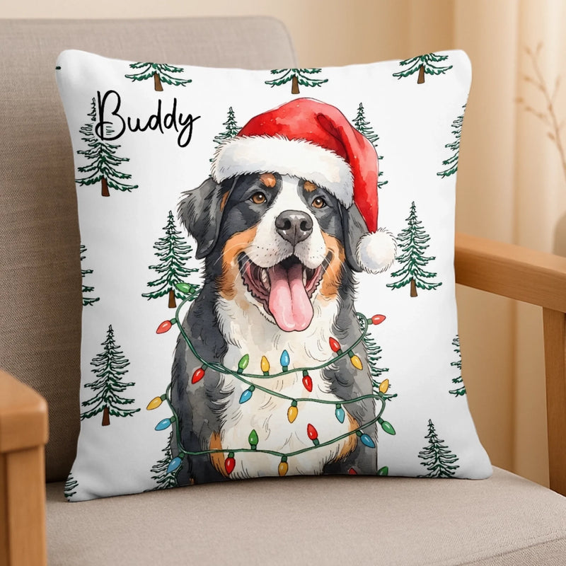 Custom Photo Pillow - Personalized Christmas Birthday Gifts For Dog Cat Lovers, Dog Dad And Mom, Cat Owners - Santa’s Favorite Furry Friend