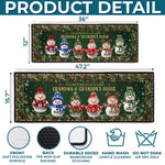 Custom Snowman Runner Rug - Personalized Christmas Birthday Gifts For Grandma, Grandpa - Making Memories Together