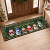Custom Snowman Runner Rug - Personalized Christmas Birthday Gifts For Grandma, Grandpa - Making Memories Together