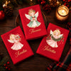 Custom Christmas Angel Cotton Napkin - Personalized Christmas Birthday Gifts For Mom, Dad, Brother, Sister - Peace, Love & Blessings