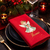 Custom Christmas Angel Cotton Napkin - Personalized Christmas Birthday Gifts For Mom, Dad, Brother, Sister - Peace, Love & Blessings