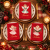 Custom Christmas Angel Cotton Napkin - Personalized Christmas Birthday Gifts For Mom, Dad, Brother, Sister - Peace, Love & Blessings