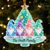 Custom Sea Glass Acrylic Ornament - Personalized Christmas Birthday Gifts For Mom, Dad, Brother, Sister - Holiday Magic By The Sea
