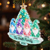 Custom Sea Glass Acrylic Ornament - Personalized Christmas Birthday Gifts For Mom, Dad, Brother, Sister - Holiday Magic By The Sea
