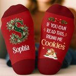 Custom Name Christmas Cookie Gifts - Personalized Middle Tube Socks