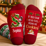 Custom Name Christmas Cookie Gifts - Personalized Middle Tube Socks