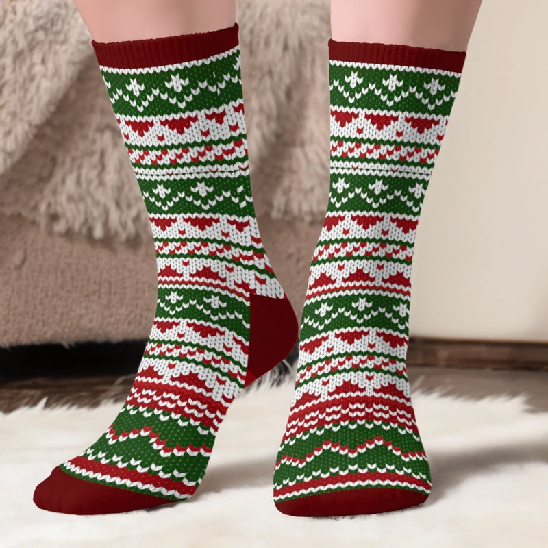 Custom Crew Socks - Personalized Christmas Birthday Gifts For Mom, Dad, Brother, Sister - Cozy Vibes All Season