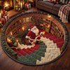 Custom Quilted Round Mat - Personalized Christmas Birthday Gifts For Mom, Dad, Brother, Sister - Merry Moments All Season