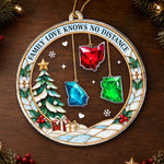 Custom Long Distance Acrylic Ornament - Personalized Christmas Birthday Gifts For Mom, Dad, Brother, Sister - Together In Heart Every Day