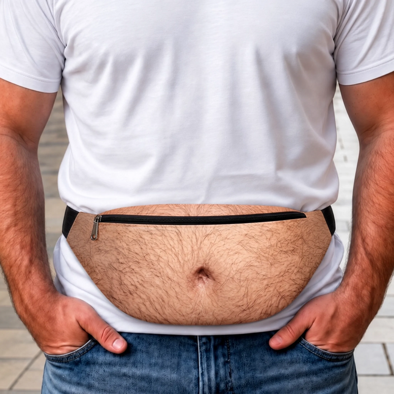 Custom Funny Belly Fanny Pack - Personalized Birthday Gifts For Husband, Son, Grandson, Brother, Grandpa, Dad, Yourself - Big Belly, Bigger Smiles