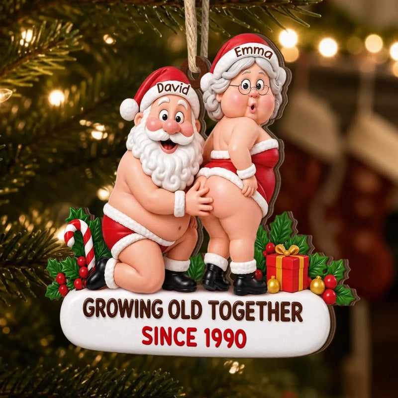 Custom Funny Wooden Ornament - Personalized Anniversary Christmas Wedding Gifts For Husband And Wife, Him And Her - Cozy Xmas With You