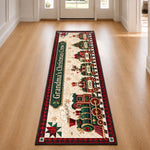 Custom Runner Rug - Personalized Christmas Birthday Gifts For Grandma, Grandpa - Festive Family Journey