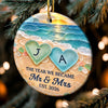 Custom First Christmas Ceramic Ornament - Personalized Anniversary Christmas Wedding Gifts For Husband And Wife, Him And Her - Making Our First Memories