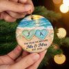 Custom First Christmas Ceramic Ornament - Personalized Anniversary Christmas Wedding Gifts For Husband And Wife, Him And Her - Making Our First Memories