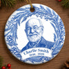 Custom Photo Ceramic Ornament - Personalized Christmas Memorial Sympathy Gifts For Loss Of Mom, Dad - Forever In Our Deep Hearts