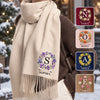 Custom Tassel Scarf - Personalized Christmas Birthday Gifts For Wife, Daughter, Besties, Sisters, Granddaughter, Grandma, Mom, Yourself - Cozy, Loved And Warm