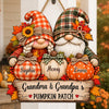 Custom Pumpkin Wood Sign - Personalized Birthday Gifts For Grandma, Grandpa - Rooted In Family Love