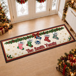 Custom Name Christmas Family Gifts - Personalized Runner Rug